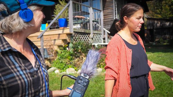 Makenna Goodman talks with Anne and Steve about her land. Steve Paulson (TTBOOK)