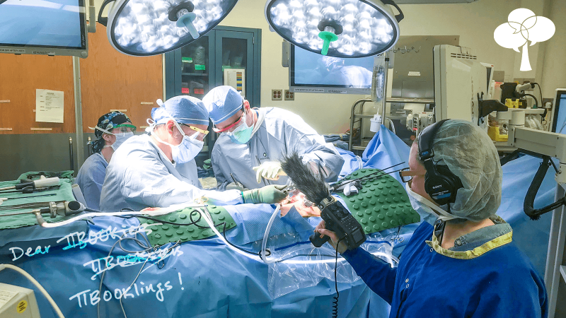 Shannon in the OR for a kidney removal surgery.