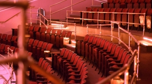 empty seats in the Belle Mehus Auditorium