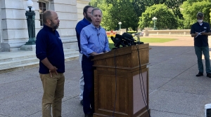 speaker vos at press conference