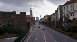 Photo of old and new buildings in Bratislava,Slovakia Photo of old and new buildings in Bratislava,Slovakia