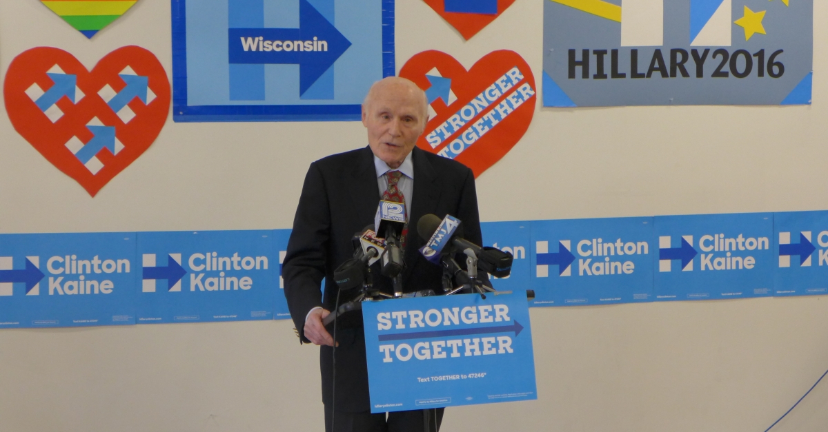 Herb Kohl Campaigns For Clinton, Feingold In Milwaukee Wisconsin