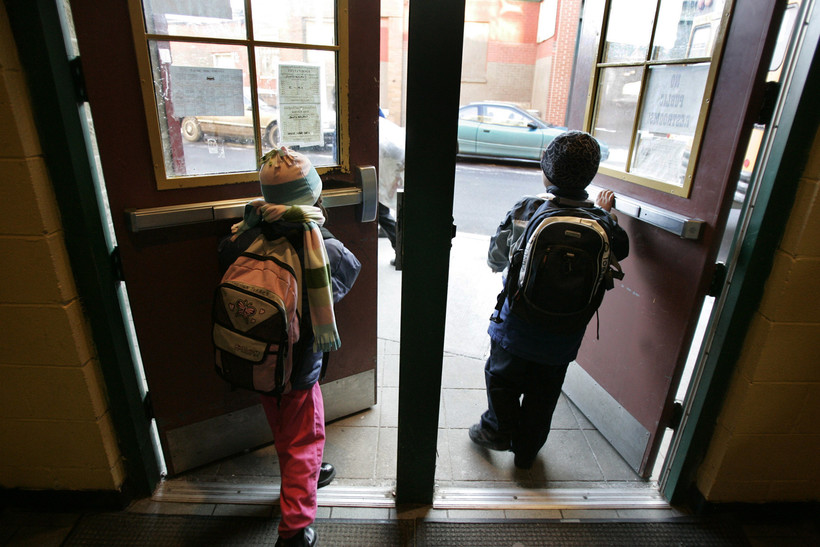 Children leaving school