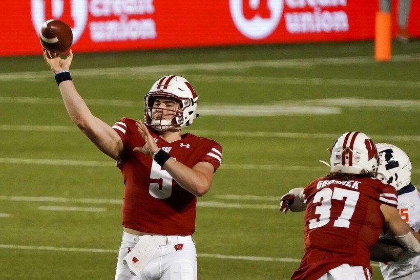 Freshman Qb Leads Badgers To Big Win At Empty Camp Randall Wisconsin Public Radio