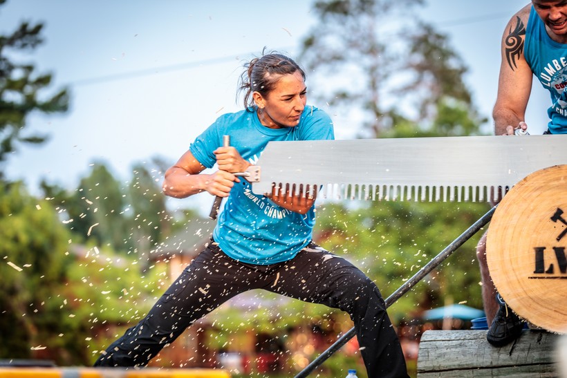 Lumberjack World Championships Showcases Sawyers, LogRollers, Pole
