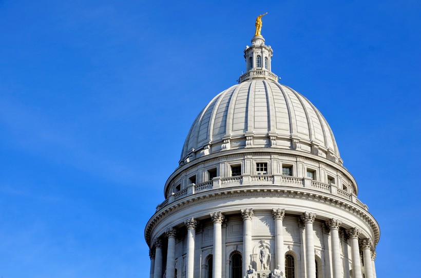 The Wisconsin capitol building