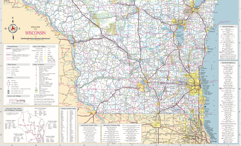 Driving Map Of Wisconsin - State Map Screenshot